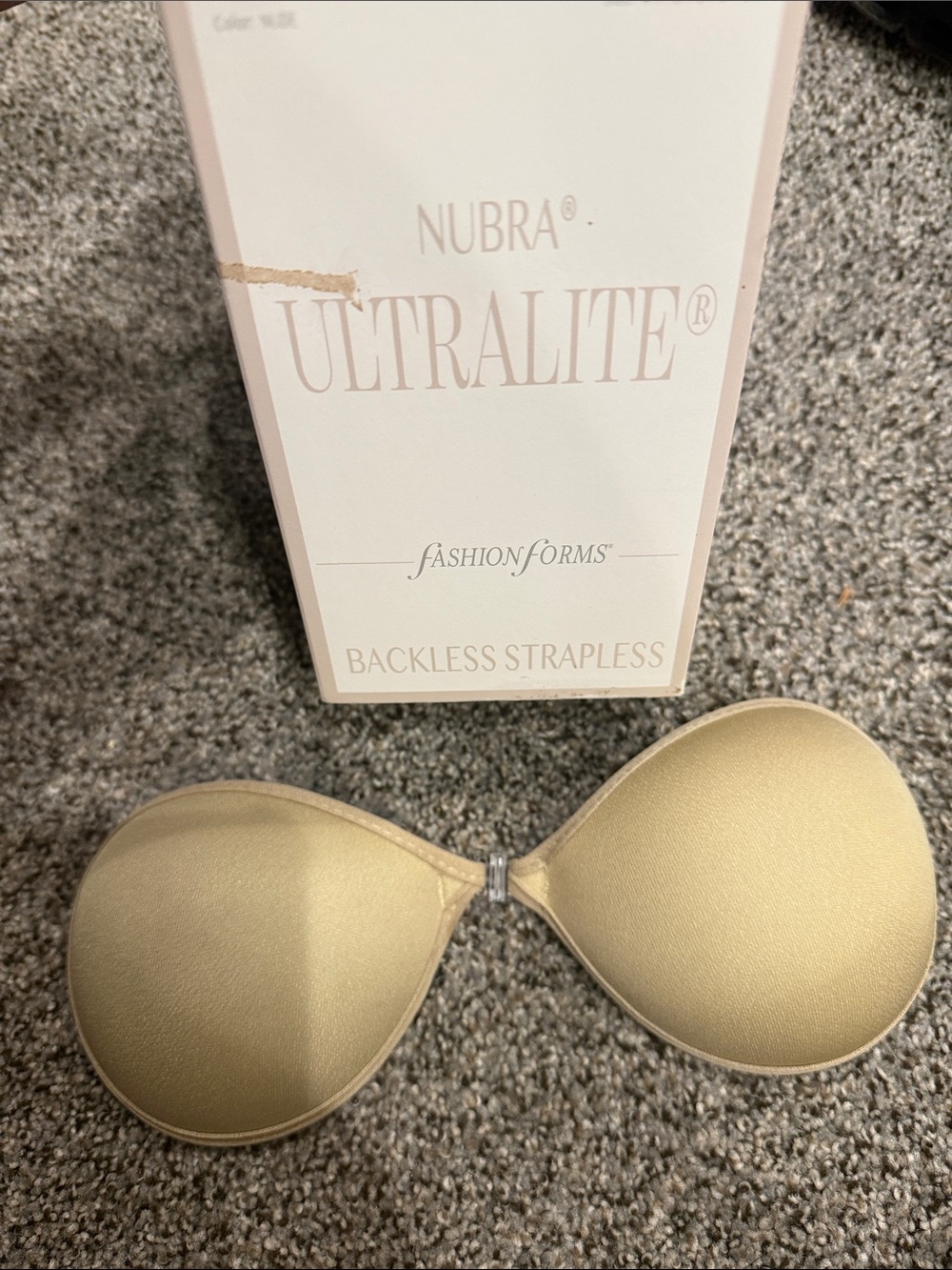 NuBra Ultralite Backless Strapless Adhesive Bra in Gold Tone